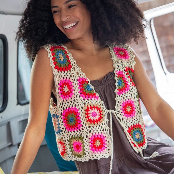 Tops - Crochet Vest / Size: L/XL / New with Tags